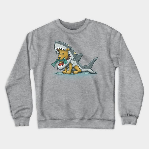 Sharksuit Dog Crewneck Sweatshirt by nickv47